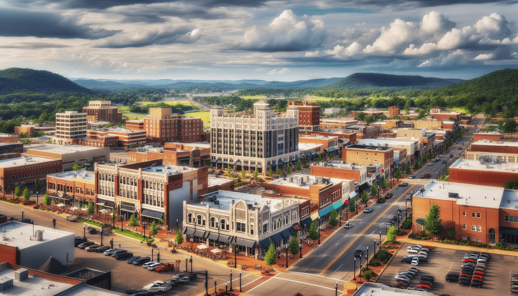 Picture of downtown Fayetteville, Arkansas